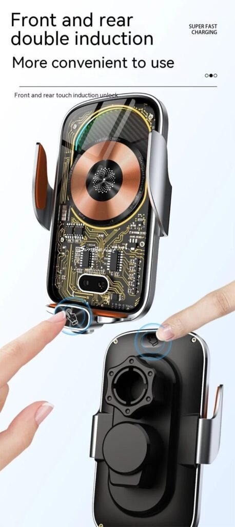 15W Wireless Automatic Opening And Closing Charging Car Holder