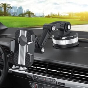 Car Phone Holder Suction Cup Mount Stand Multi-Angle Adjustable Phone
